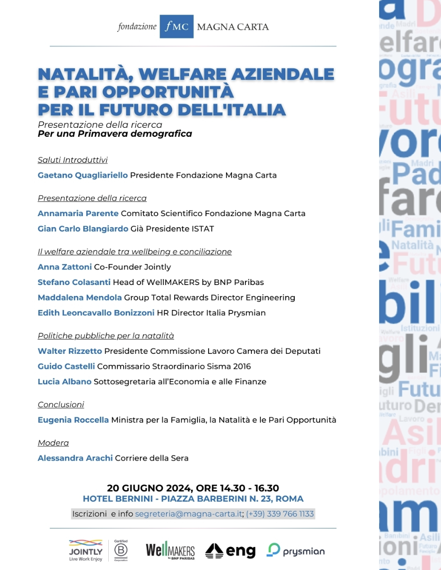 Natalità, welfare aziendale e pari opportunità per il futuro dell’Italia